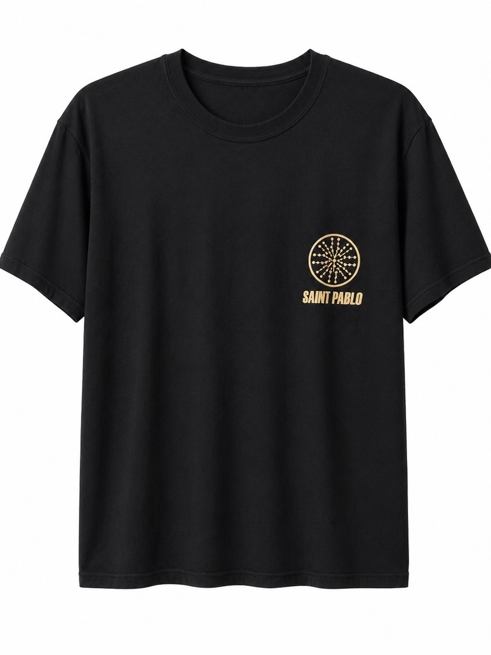SAINT PABLO,MEN,BLACK/TAN,SHORT SLEEVE,TOUR T-SHIRT. CHEST-43 INCHES.